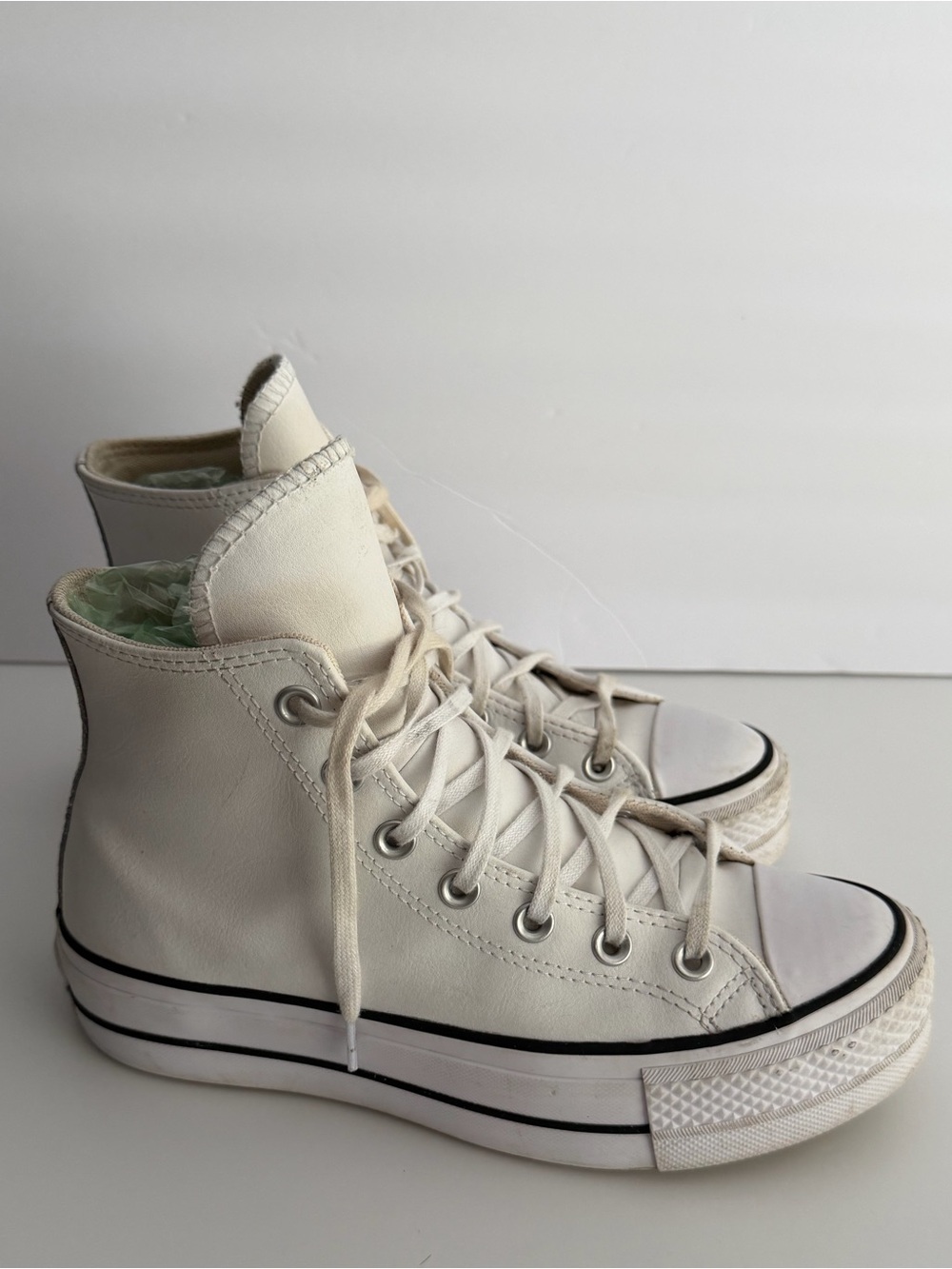Converse Chuck Taylor All Star Lift Platform Leather High Top Sneakers Women’s 7